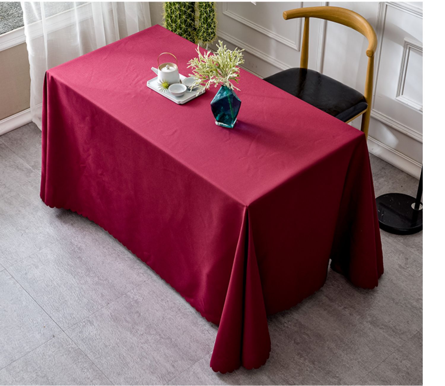 定制长方形纯色地推台布定做会议室签到桌布展会广告办公室桌套罩j