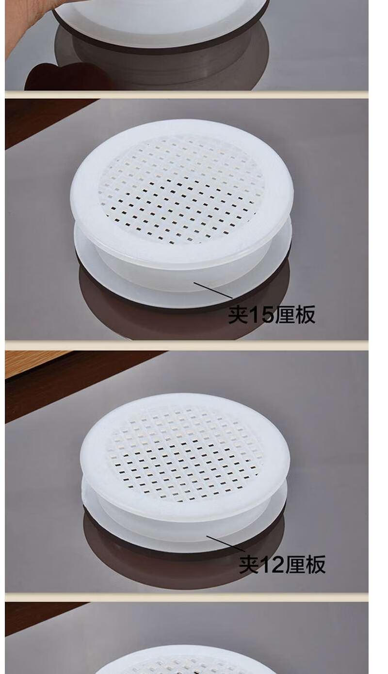 白色塑料透气孔盖橱柜鞋柜衣柜背板通气孔散热孔盖开孔58mm夹3mm10个