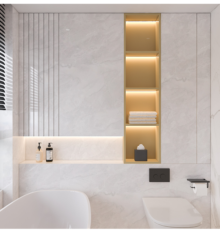 壁龛嵌入式淋浴房置物架嵌入式304不锈钢壁龛卫生间定制金属成品浴室