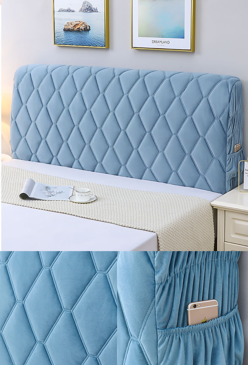 床头罩全包床头套防尘罩床夹棉加厚欧式实木保护套软包床头床床头罩