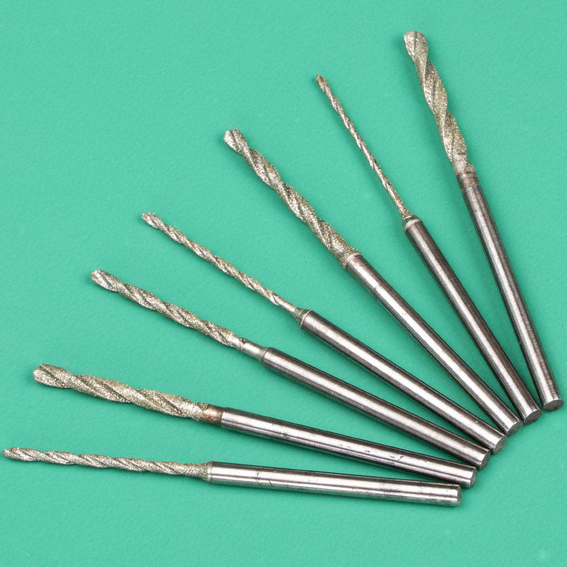 九菱玉石打孔钻头打孔针235mm麻花金刚石钻头雕刻机用钻头翡翠钻头08