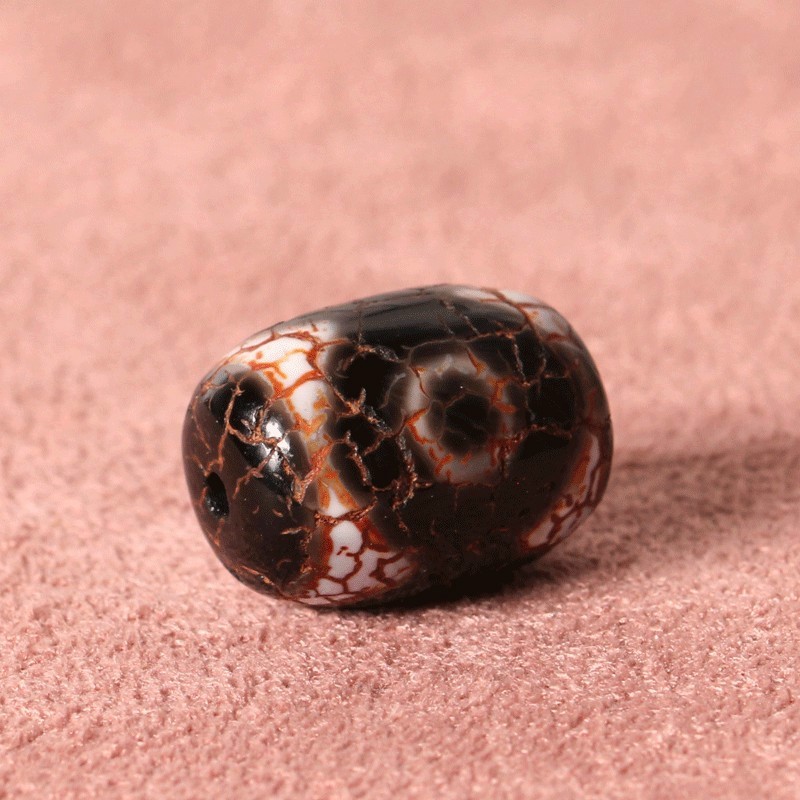 顶盈西藏三眼火供天珠虎牙龟甲宝瓶圆珠财神配珠达洛橘料项链吊坠手串