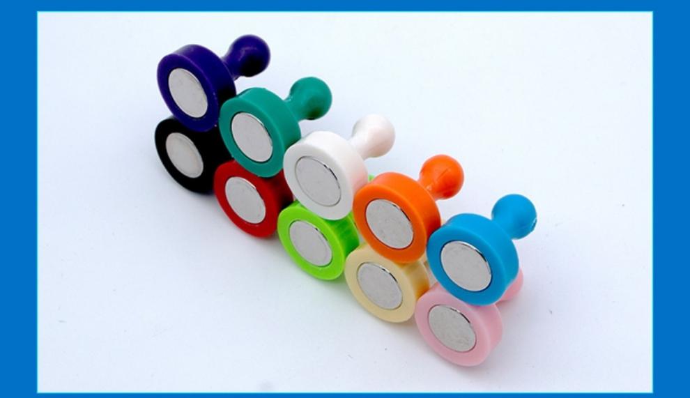 白板磁扣磁性磁铁磁钉黑板吸铁石磁吸彩色钉扣强力磁块贴片圆形小号