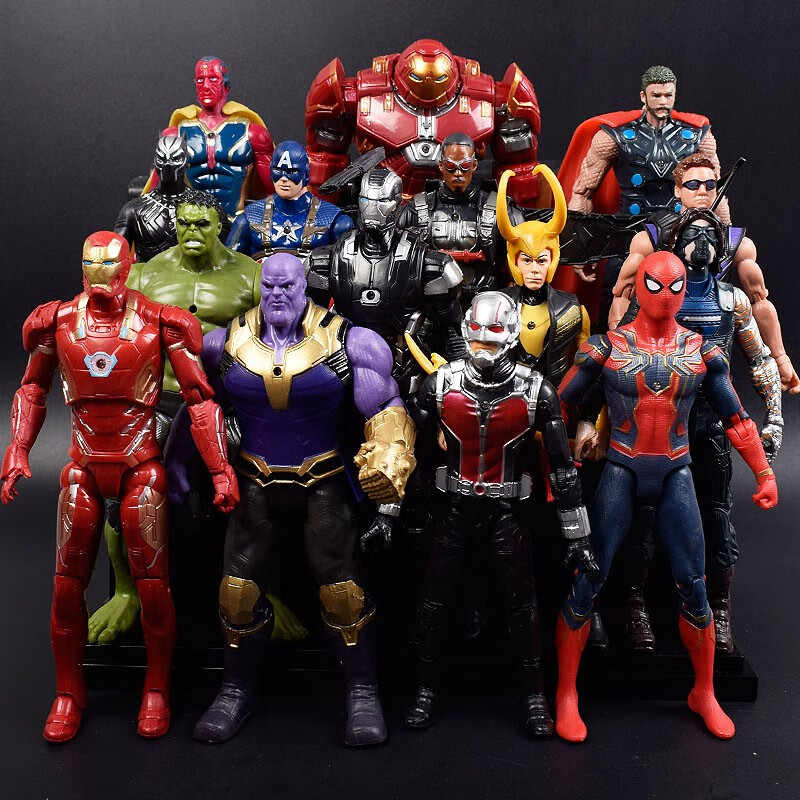 绿巨人玩具手办可动灭霸玩具漫威模型钢铁侠美国队长雕像周边玩偶公仔