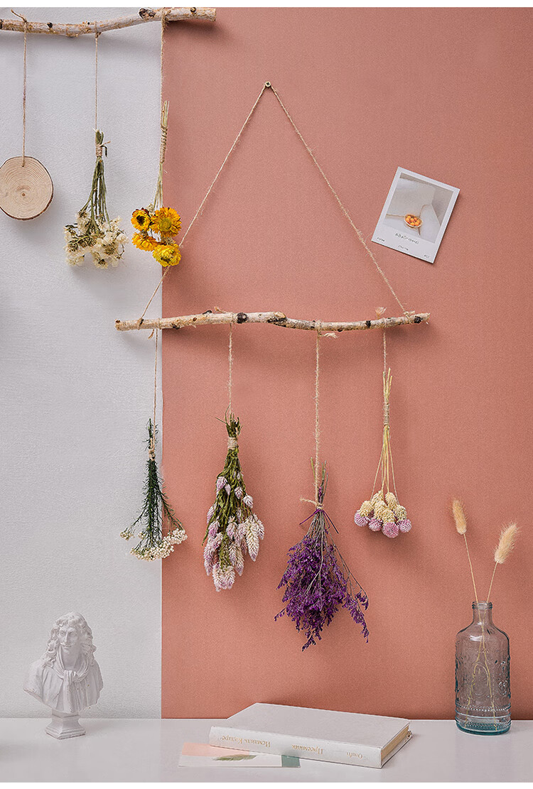 奶茶店服装店美容店墙面装干花墙上壁创意件墙壁背景挂饰 布艺壁挂