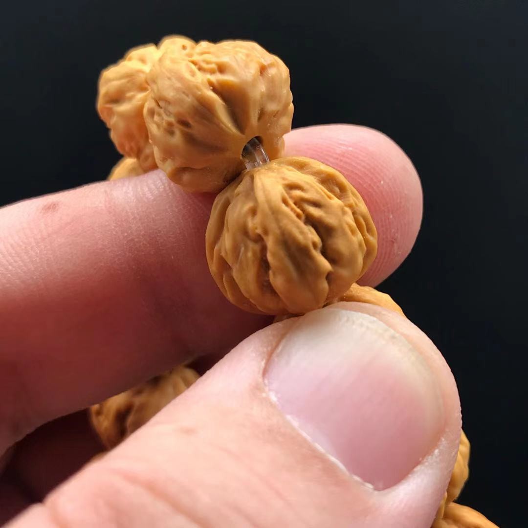 时乾京八棱小核桃手串手持野生龙纹桃核雕刻文玩佛珠手链女男款手串13