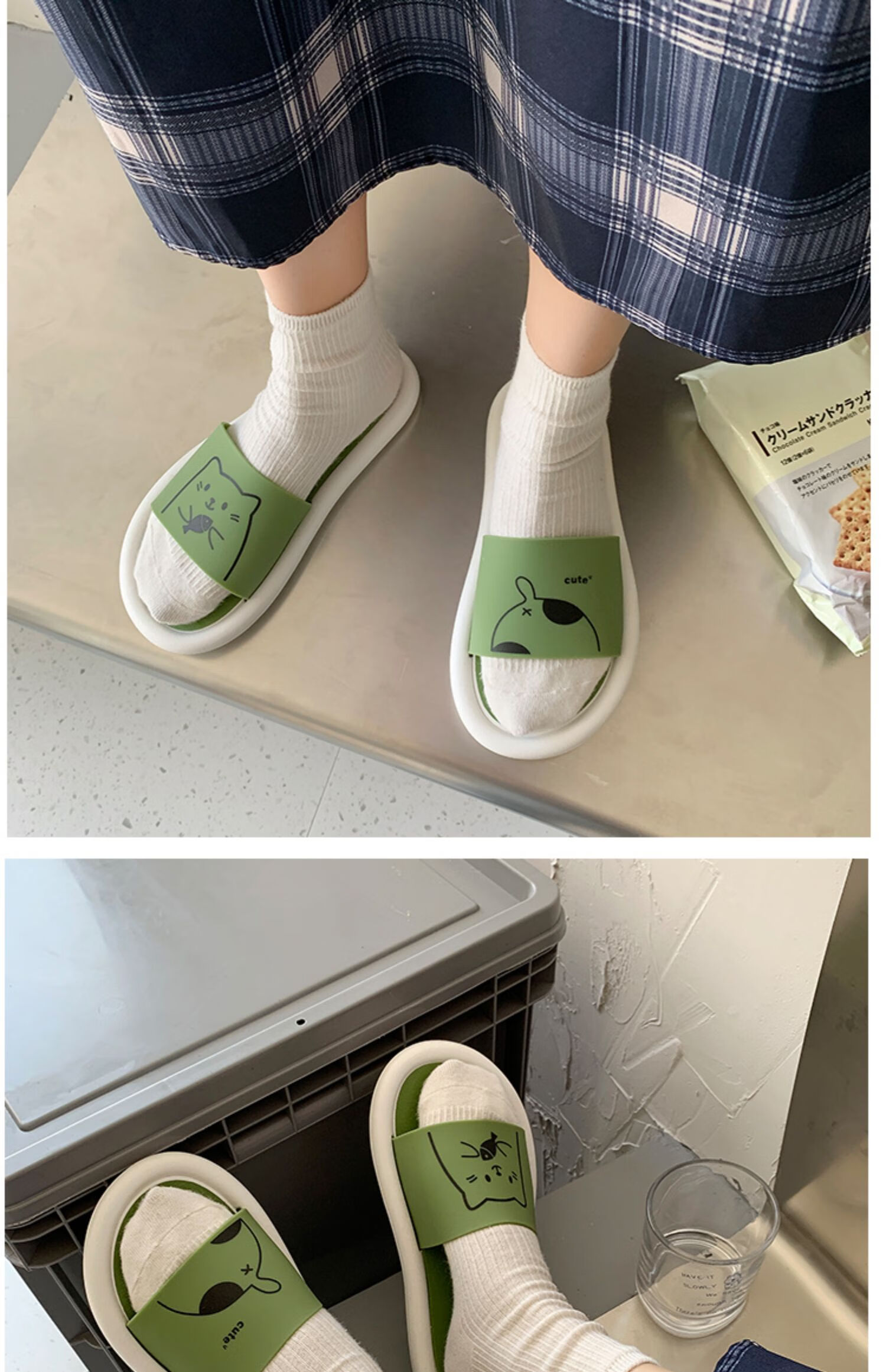 初中生女生拖鞋女中学生脱鞋少女秋天时尚可爱寝室外穿居家用浴室内