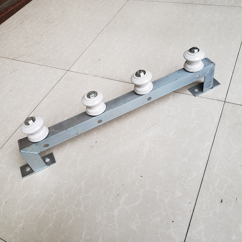 外墙电线固定支架瓷平弓型架墙壁加厚电线杆角铁龙门支架通横档支架