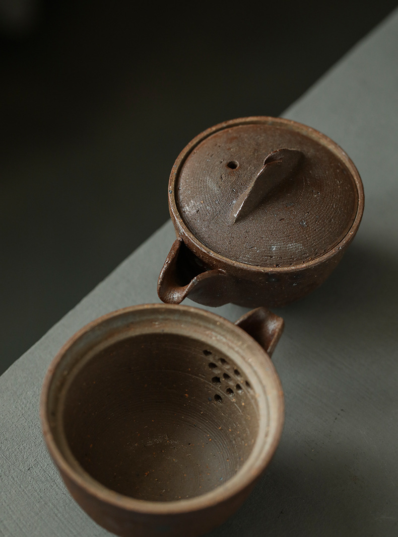 唐昭 景德镇粗陶岩泥茶壶手抓壶如意泡茶壶单壶家用功夫茶具陶瓷个人