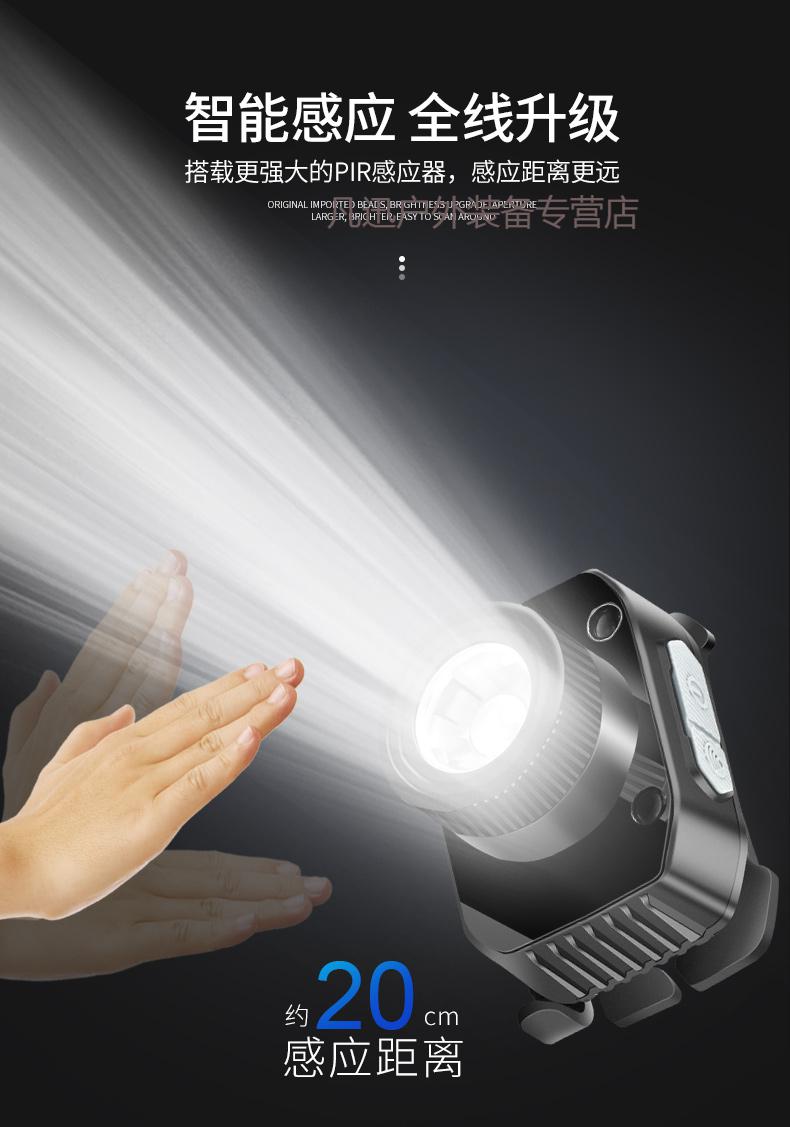 采耳头灯挖耳朵屎掏耳美容修脚足疗店头戴式充电工作灯玫瑰金感应加强