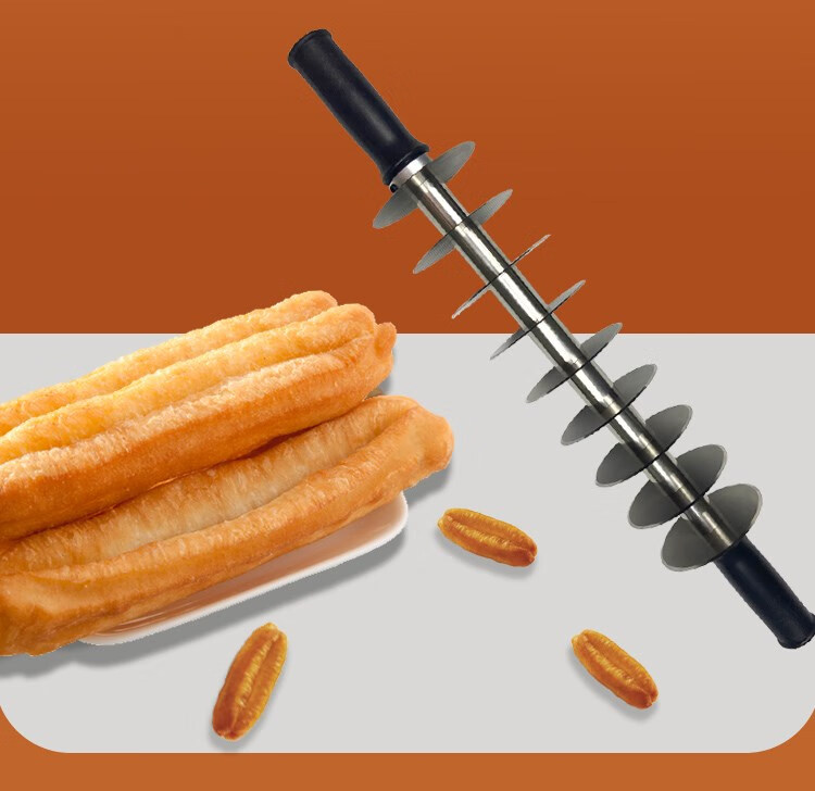 切油条滚轮刀商用油条神器不锈钢切面刀多轮炸油条工具分割器贝净洁