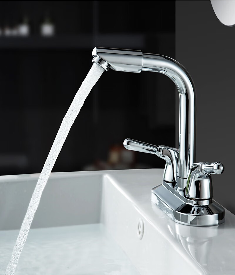 龙头冷热三孔台盆洗手盆脸盆洗菜盆水龙头家用 jm2608a款【图片 价格