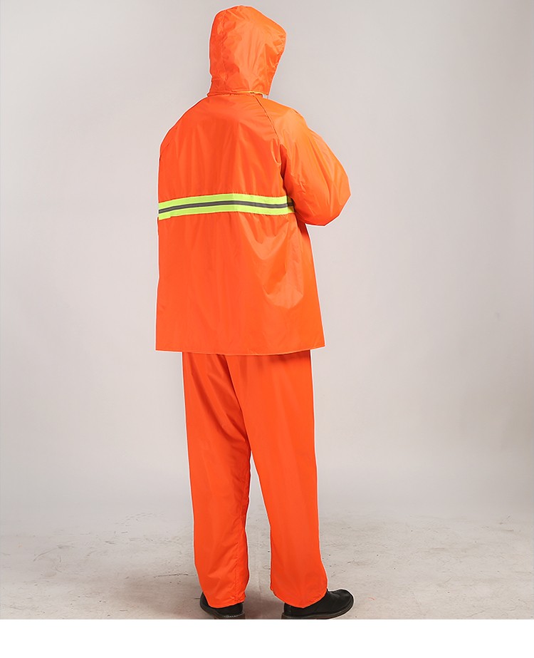 莺幻(清洁工雨天穿的)环卫工人雨衣雨裤套装防水防雨反光保洁长款连体