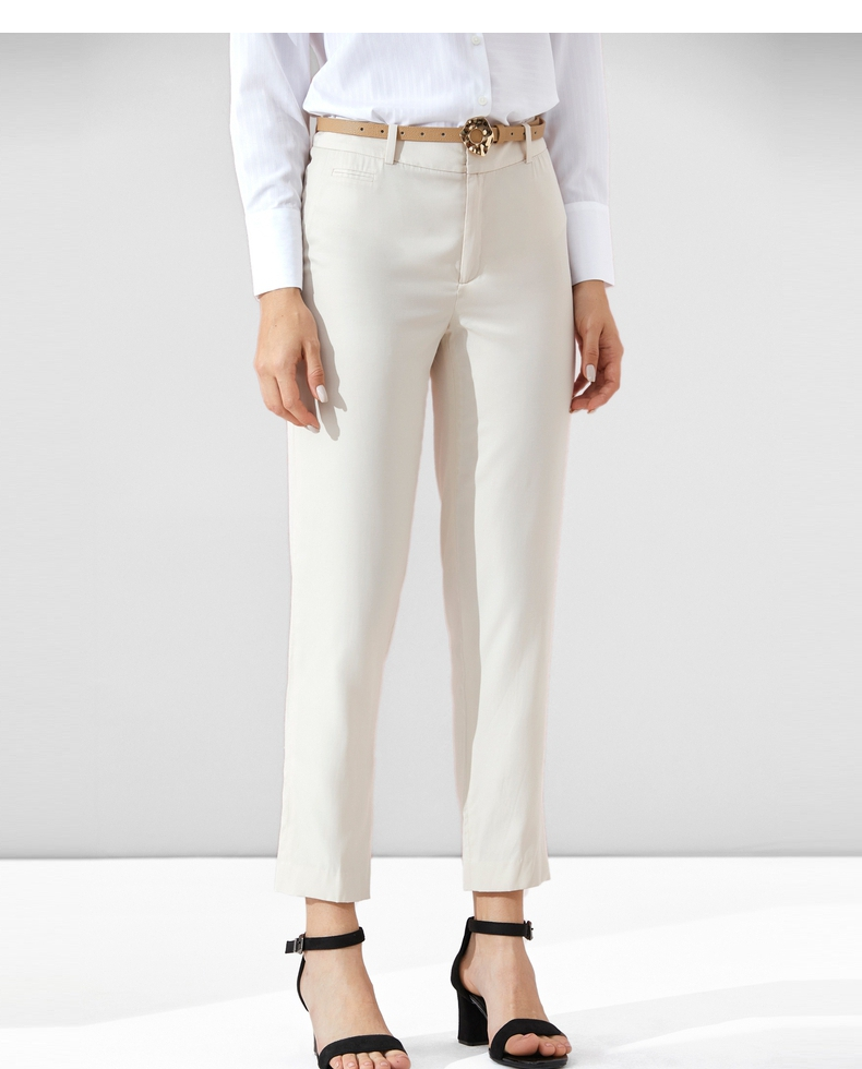 g2000女装夏季新款长裤垂感直筒中腰通勤商务正装ol西裤子女13255016