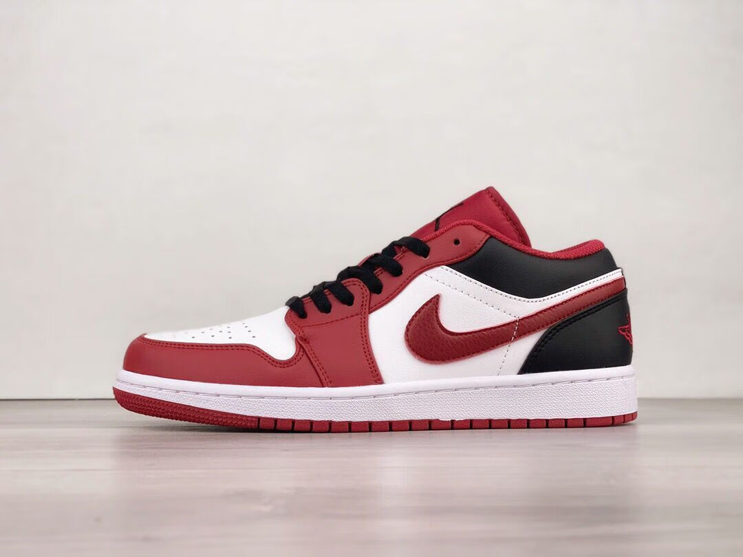 【官方旗舰】aj1低帮 红白黑 头层皮aj1学生休闲鞋潮流百搭复古篮球