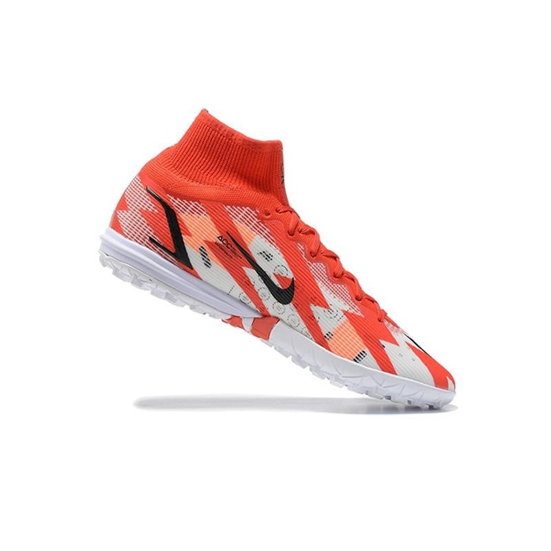 书舒欧洲杯刺客14代superfly8c罗专属高帮tf草钉足球鞋男红色41