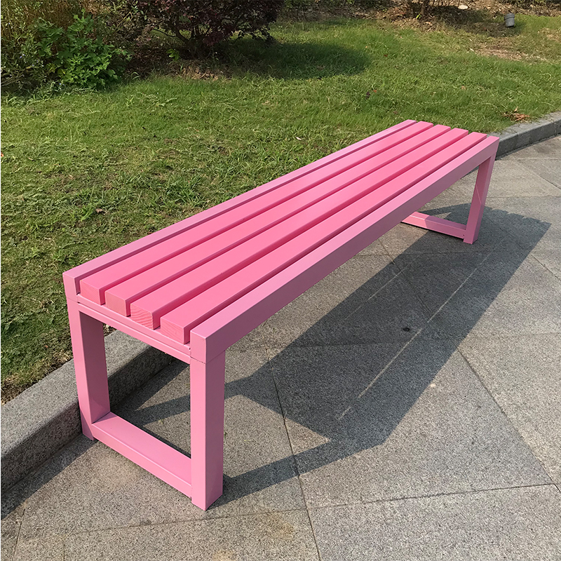 【品质好货】网红粉色靠背公园椅户外长椅商场休息实