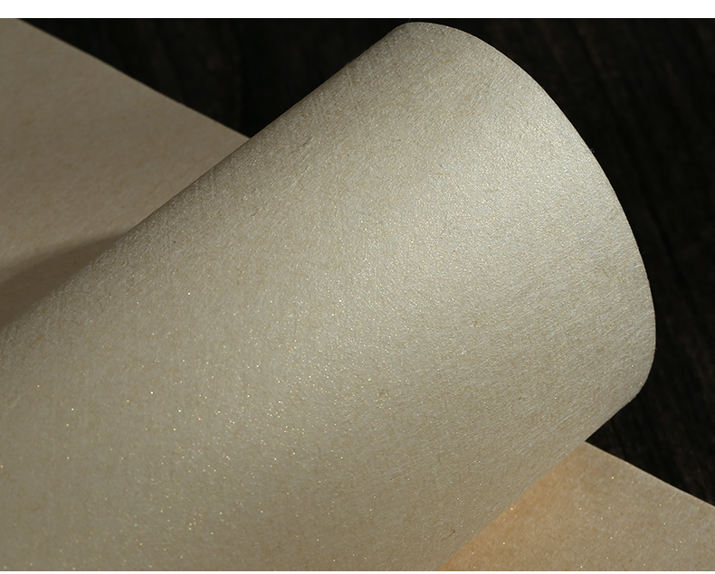 猛仕将宣纸泾县手工古法皮纸 山桠金粉雁皮金粉毛笔纸书法小行书小楷