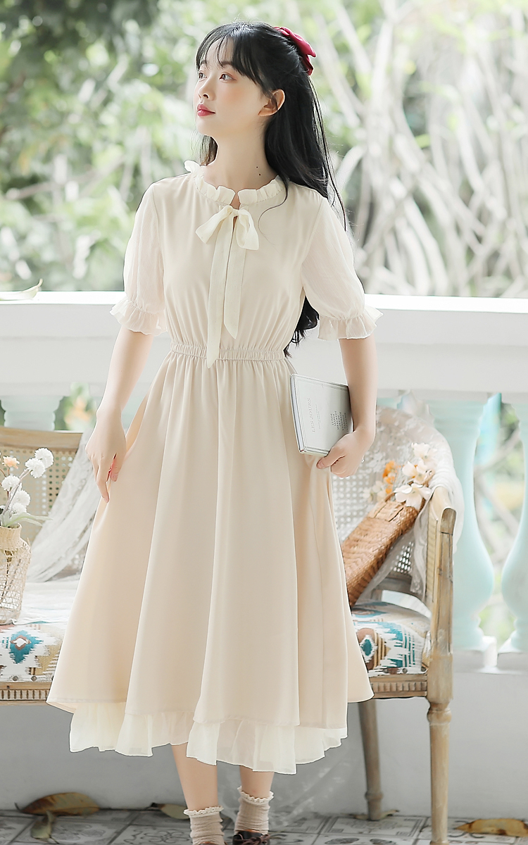 革娜适合青少年初中高中大学生甜美连衣裙少女夏装2022年新款初中高中