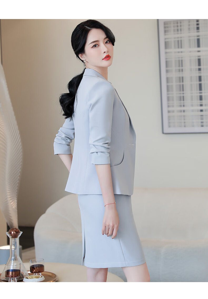 铂朗尼奥 播音主持艺考服装女裙装职业西装裙套装正装名媛小香风西服