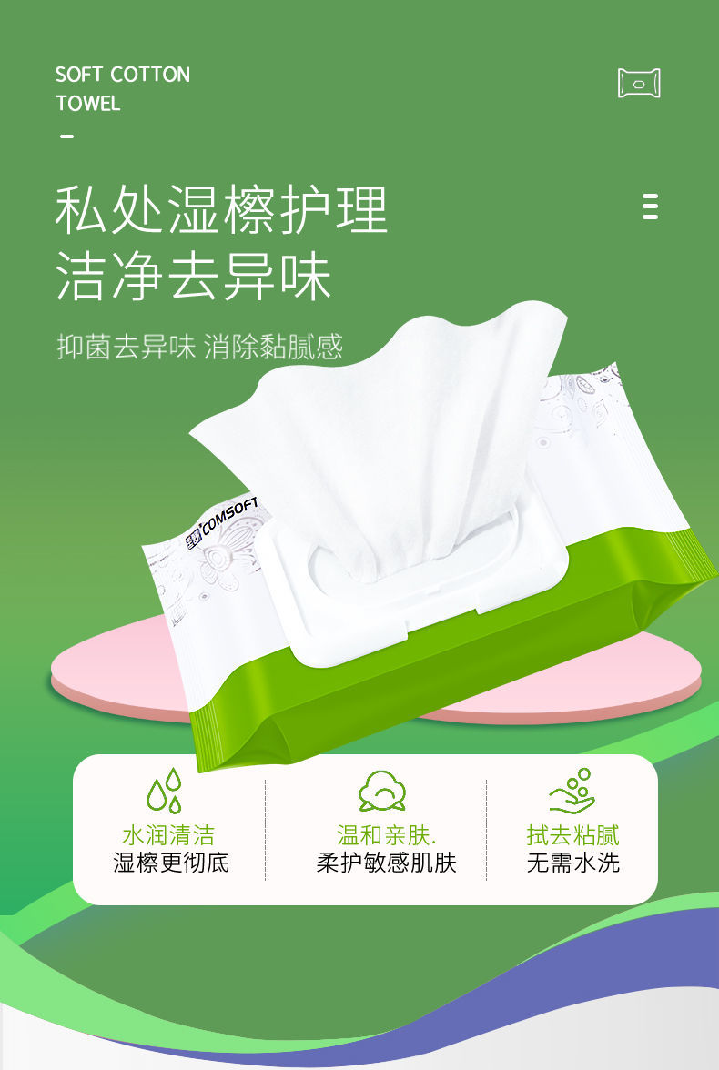 【家庭清洁必备】湿巾私处男女杀菌止痒私护清洁房事女学生洁阴同房