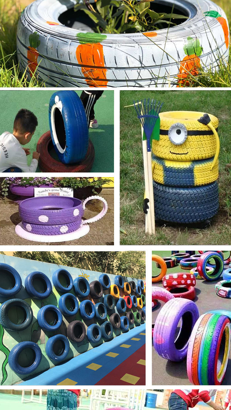 瓦克 轮胎涂鸦漆彩绘油漆幼儿园白边漆专用水性外墙防水防晒涂颜料