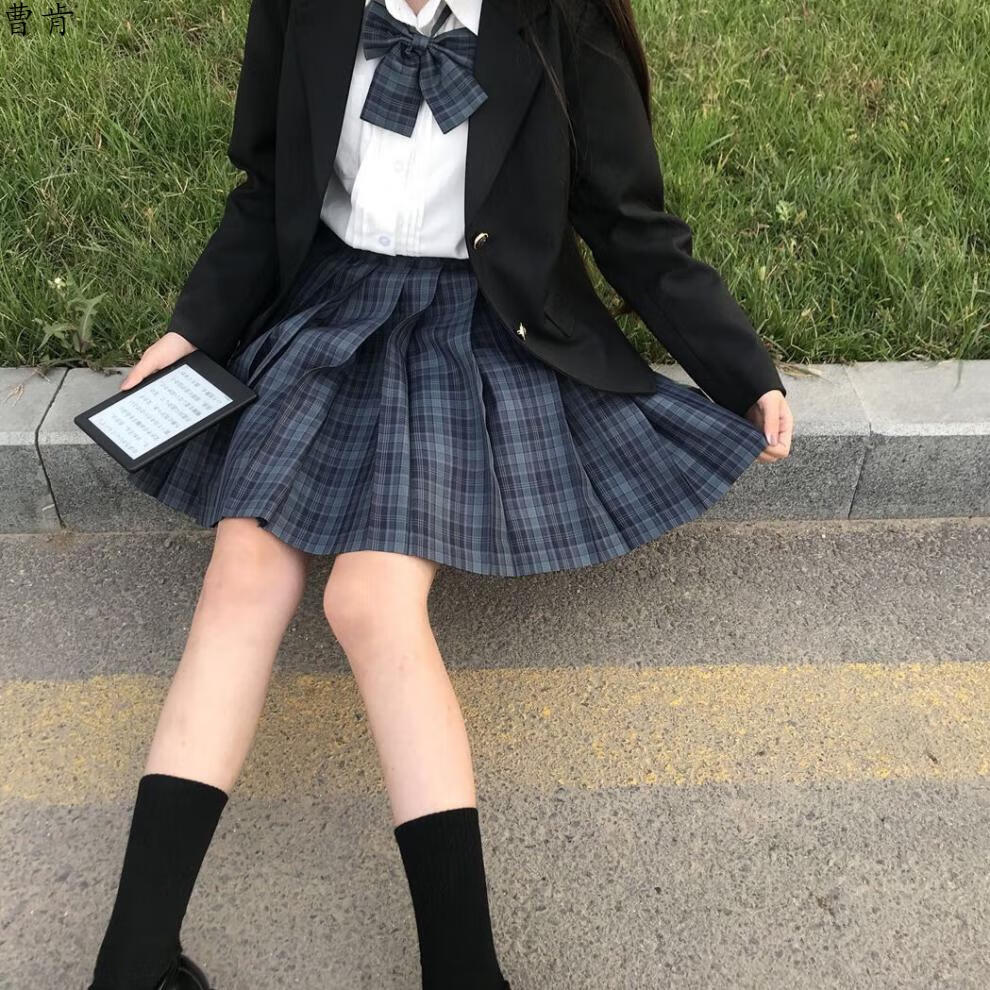 cken质学生jk日系校园海苔jk制服套装水手服百褶裙学院秋冬半身裙海苔
