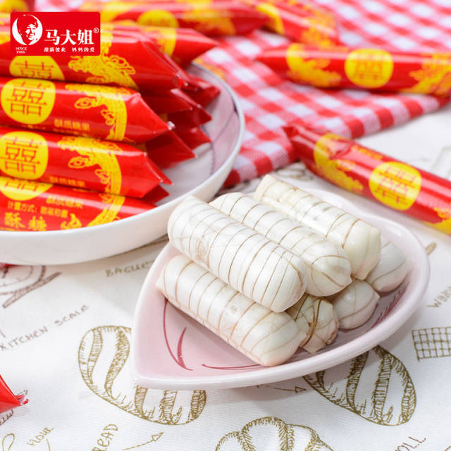 马大姐老北京酥心糖大虾酥糖结婚庆喜糖果休闲零食品透明散装大喜酥糖