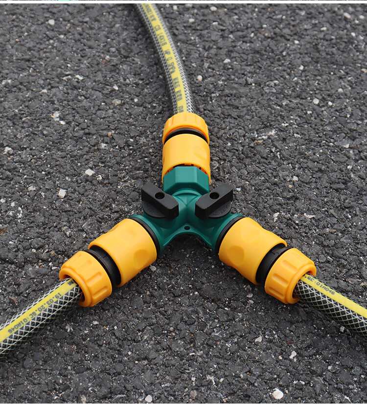 6分塑料奶嘴水管软管分流接配件转接头 三通接头 3个1寸通水接【图片