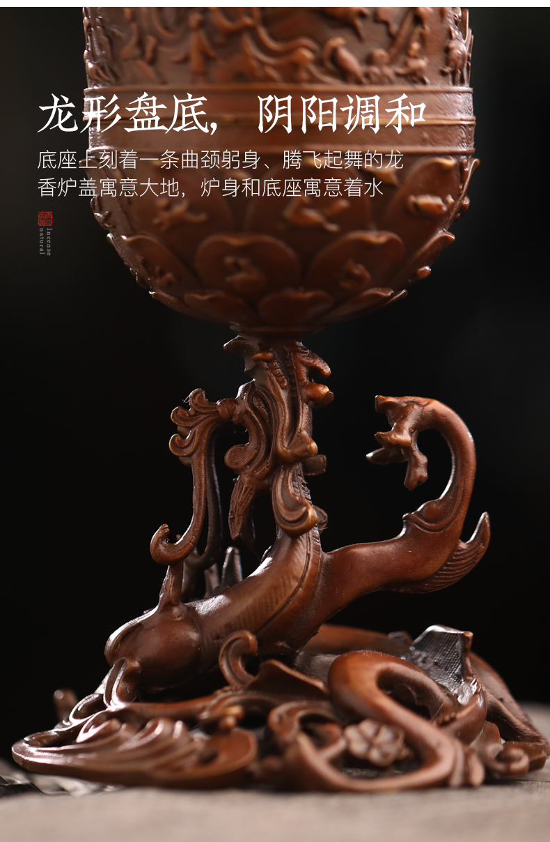 博山炉创意纯铜香薰炉摆件盘香炉檀香炉客厅卧室家薰香炉 复刻百济金