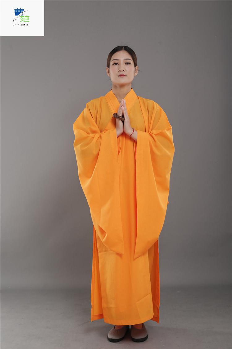 曹范2022台麻海青咖啡色海青居士服僧衣僧服长褂男女青衣台麻海清大褂