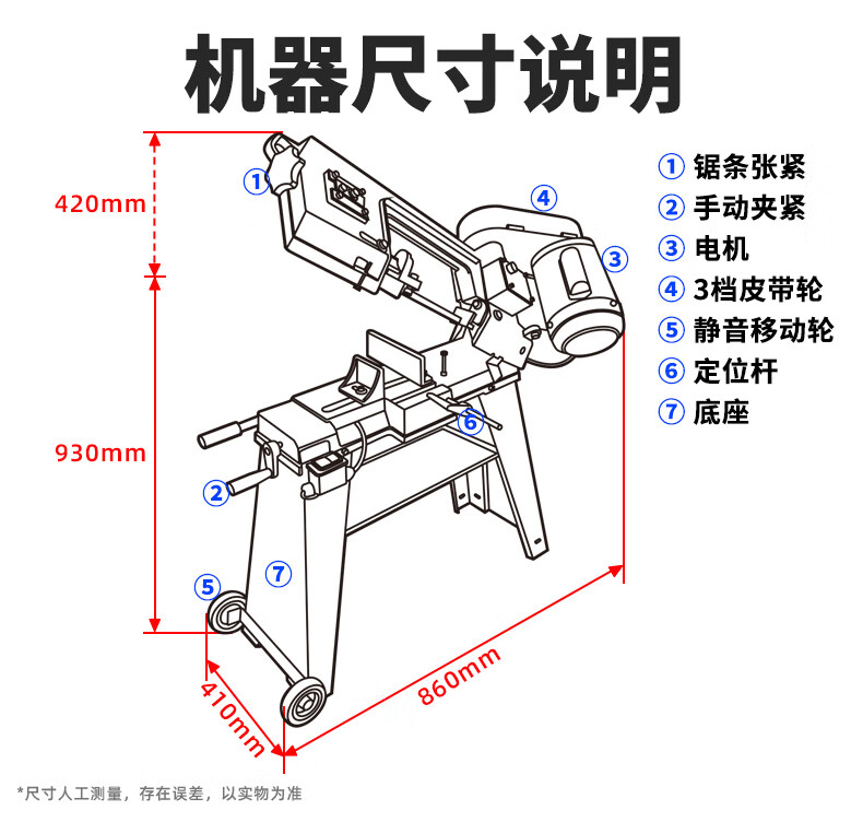 带锯机小型卧式自动锯床金属切割锯切割机钢材切管机切角机小带锯hx