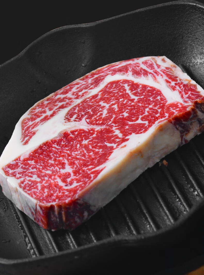 阿彭牛排prime级谷饲300天眼肉牛排原切1000g俄罗斯新鲜安格斯西冷