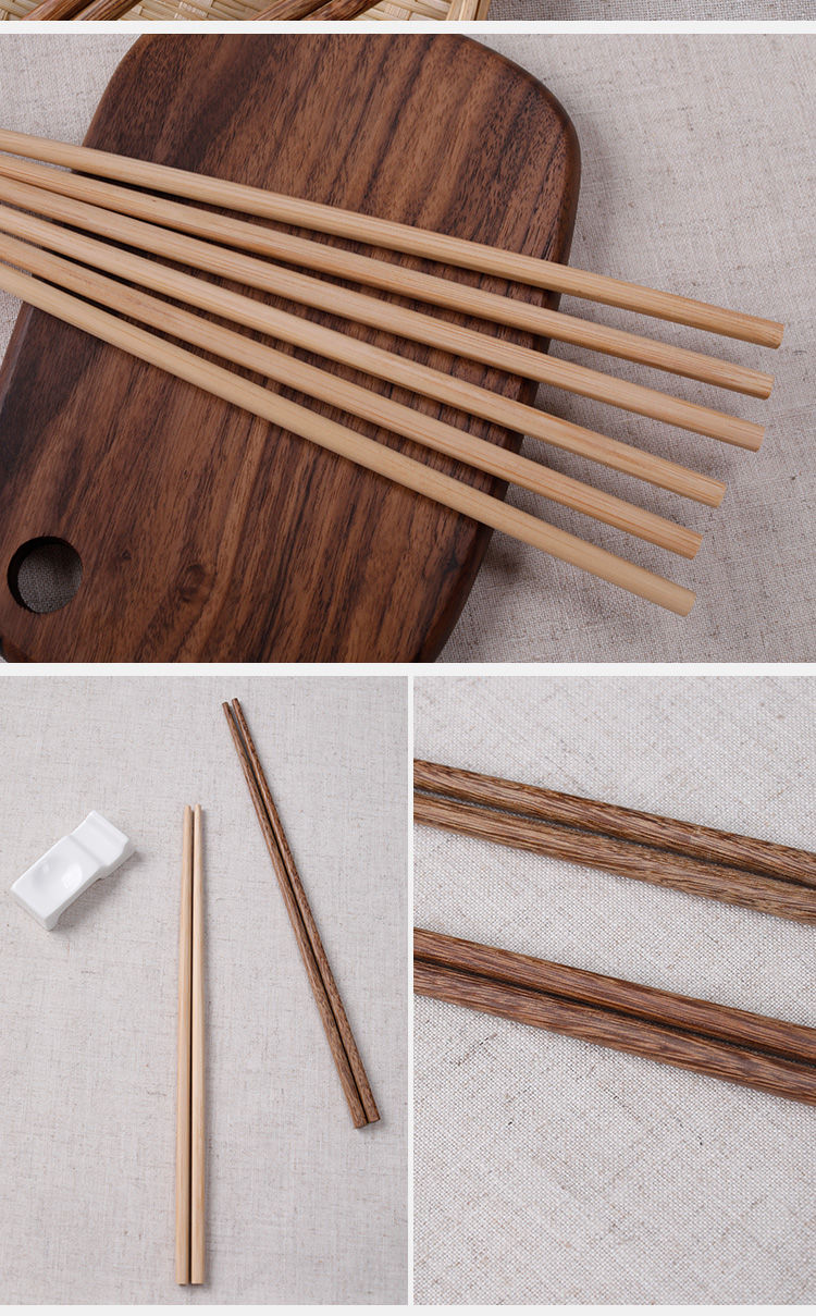 加长油炸防烫捞面炸油条筷无漆实木公筷精选楠竹加长筷子30厘米2双装