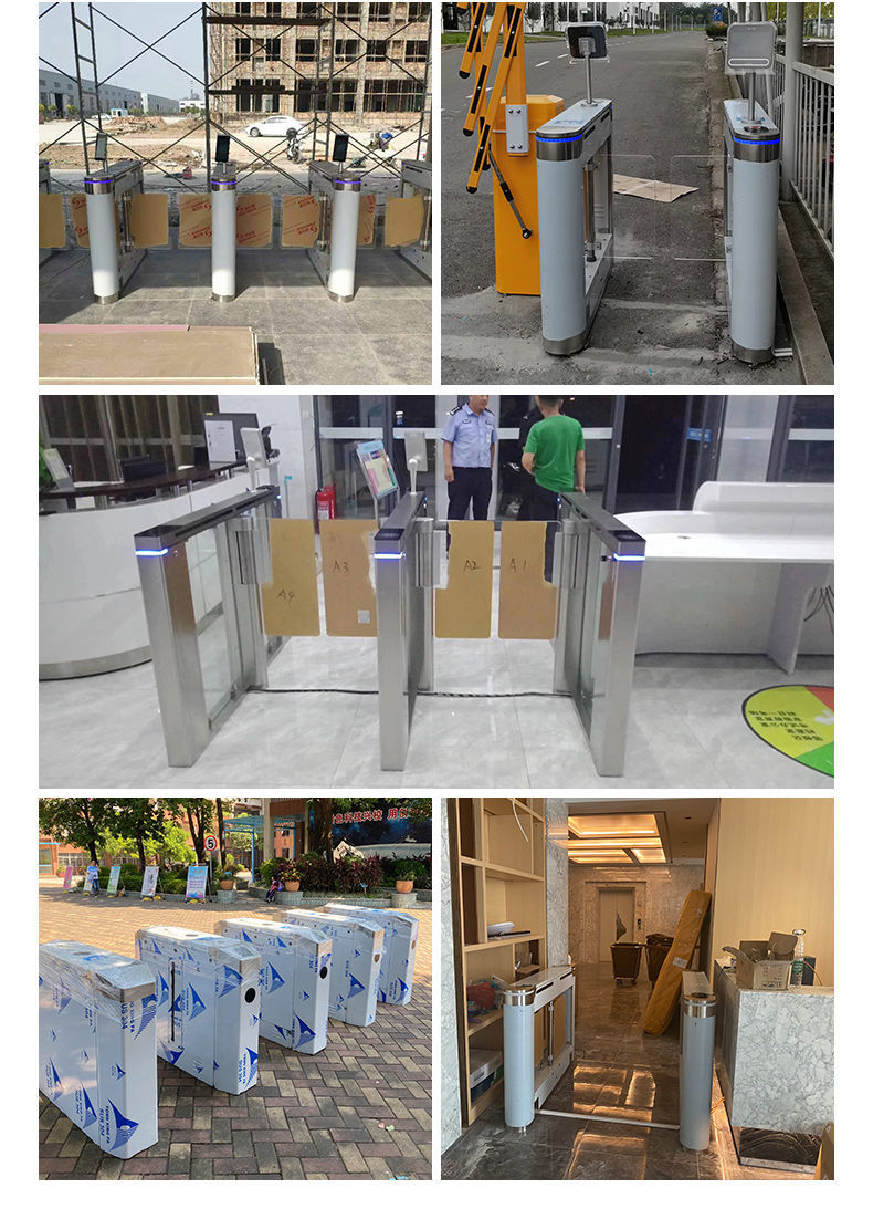 定制适用三辊闸工地摆闸学校翼闸小区刷卡工厂人行通道测温人脸门禁