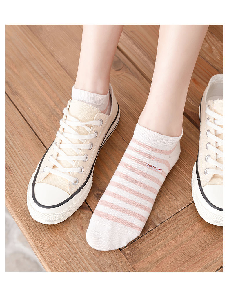 锦人初低腰袜子女粉色矮短腰袜子女生潮流短袜浅口短款日系可爱船袜