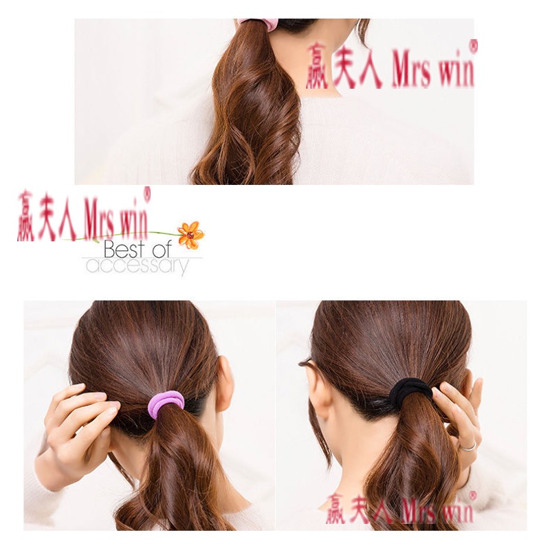 简约绑发韩版高弹力无接缝不伤发橡皮筋头绳扎头发