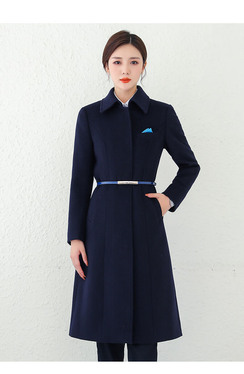 秉藜 售楼处礼宾大衣职业毛呢大衣女中长款工装羊毛呢子外套售楼部