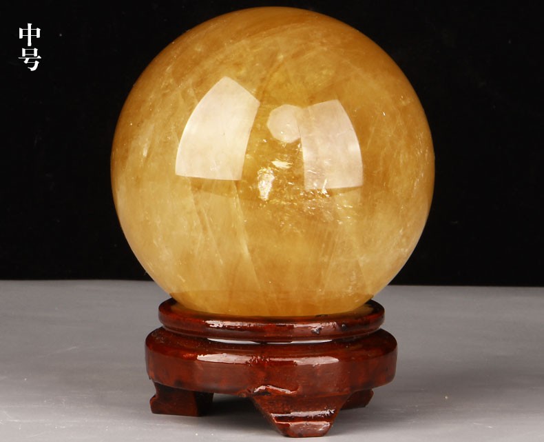 天然冰洲石转运珠摆件家居客厅玄关风水装饰品摆设乔迁新居礼品玉石