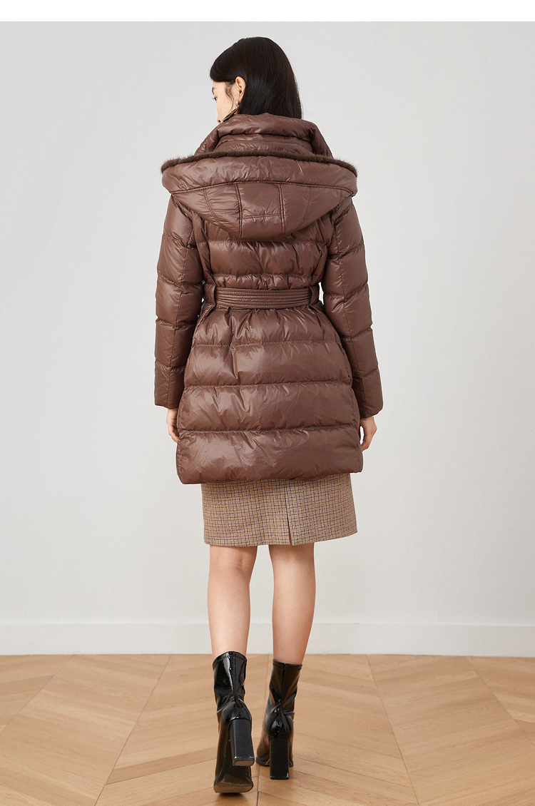 yiner音儿女装冬季新款时尚洋气羽绒服杏色42