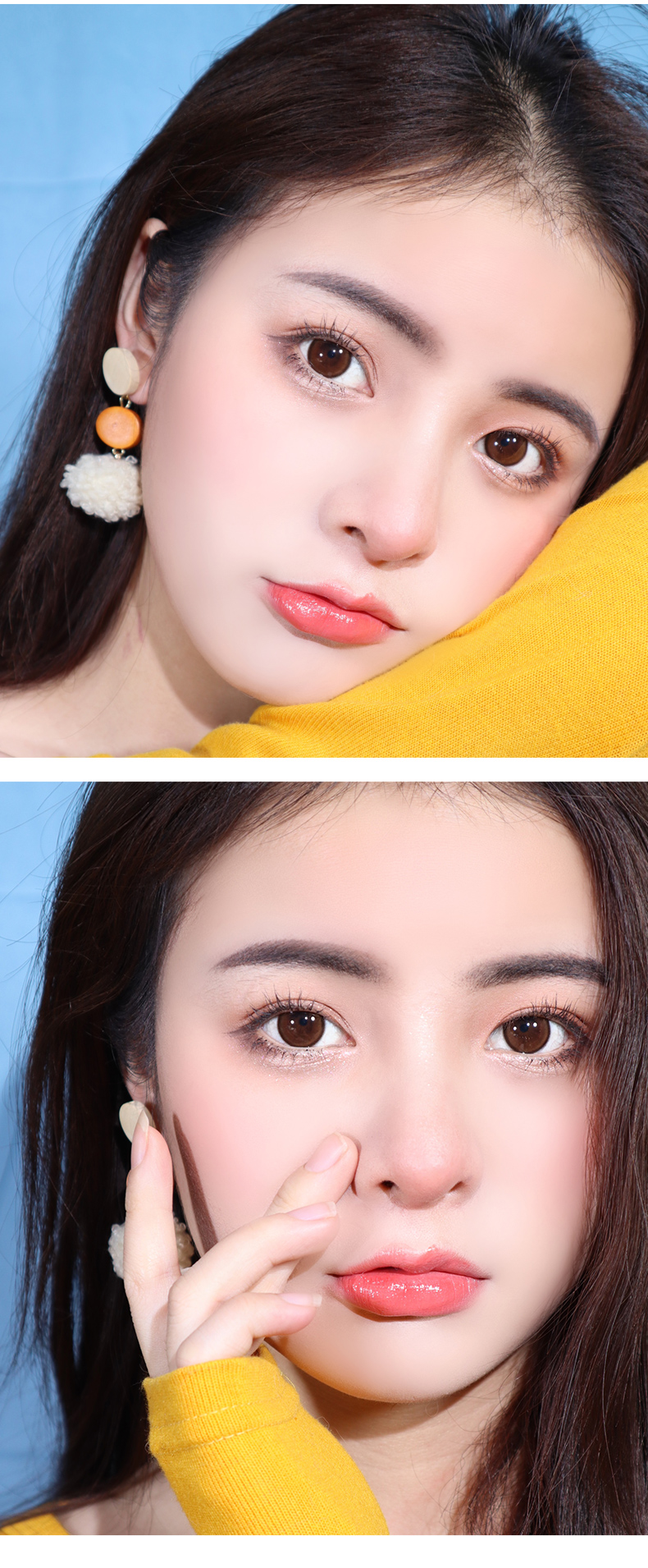 4inlook大美目美瞳日抛隐形眼镜超零super 0系列10片 棕色 125【图片