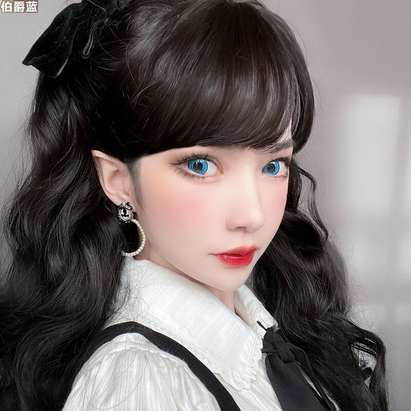 cupid显色夸张cosplay美瞳红金蓝绿紫通透度数隐形眼镜tu 涉谷黄色