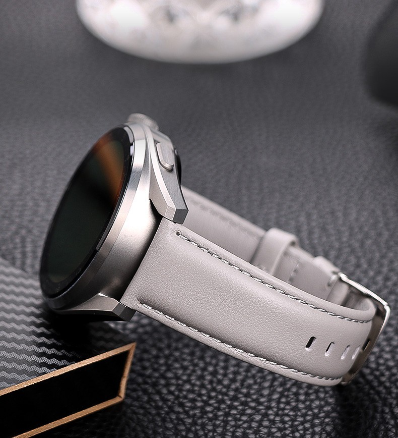 倾晨华为手表表带华为gt3表带商务真皮gtgt2gt2prowatch3pro2e腕带男