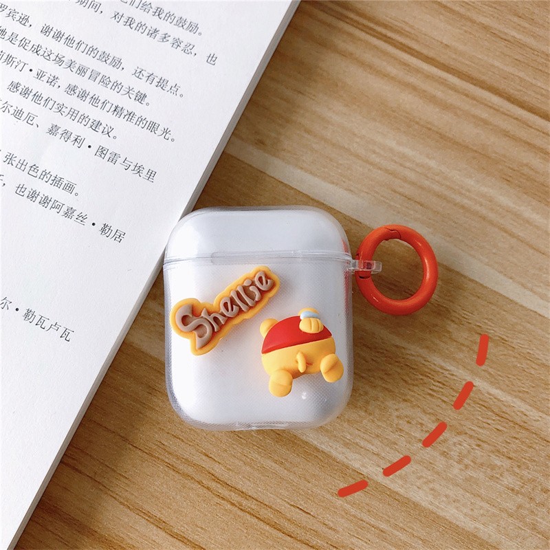 迈豆适用铂典twsearbudsj18耳机套透明蓝牙立体卡通动漫防摔软壳女蓝