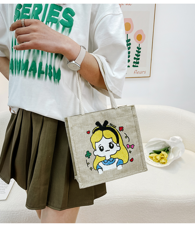 布燃 手绘麻布袋涂鸦绘画包包女2022新款帆布包彩绘diy材料手工自制单