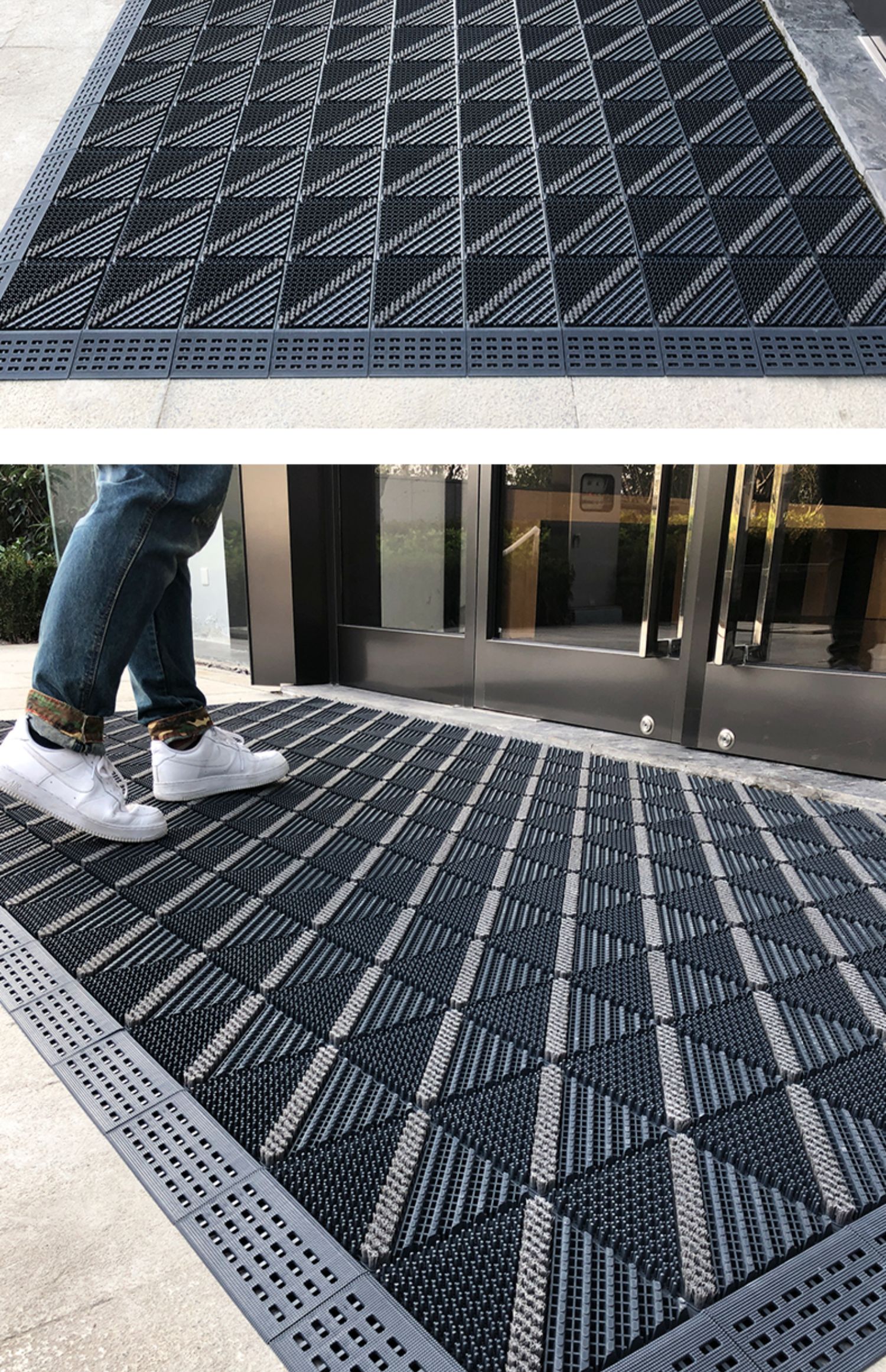 商用酒店大门口地垫进门入户门户外室外防滑脚垫除尘门垫迎宾宾至灰底