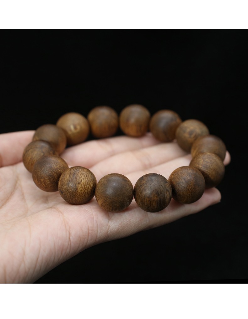 微韵95分沉水级芽庄绿奇楠沉香手串莺歌绿棋楠手链男款16mm凉韵十足约