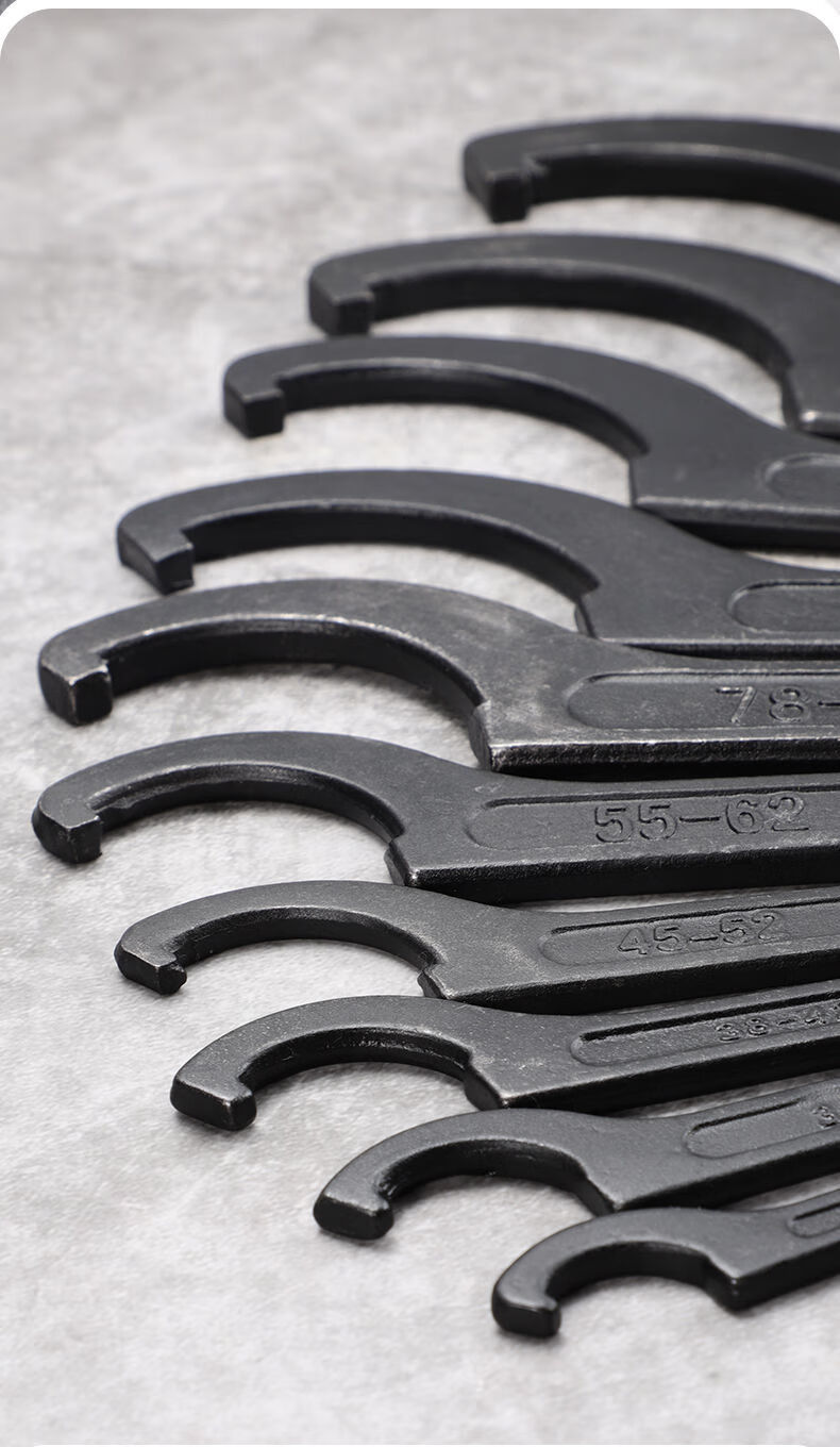 定制家用水表盖月牙扳手维修锁紧圆螺母扳手水电工拆水表半月勾型扳手