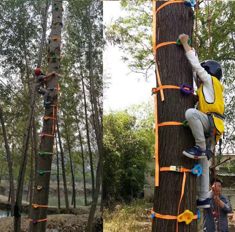 幼儿园户外儿童体适能攀岩石体能感统训练器材攀爬玩具爬树神器 安全