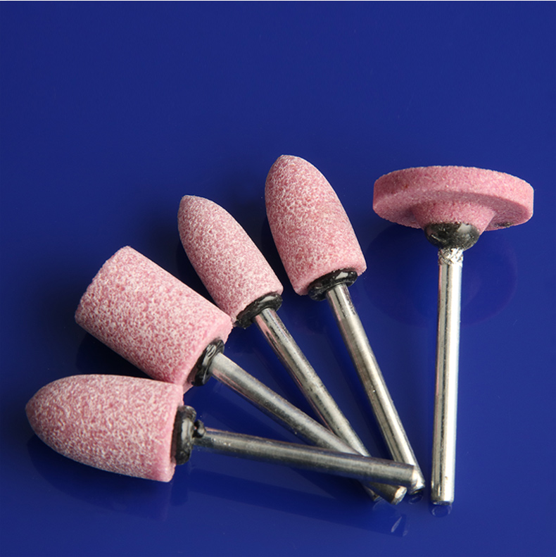 鸣卓火石仔砂轮打磨头电动气动电钻玉石工具金刚石抛光轮合金小电磨头